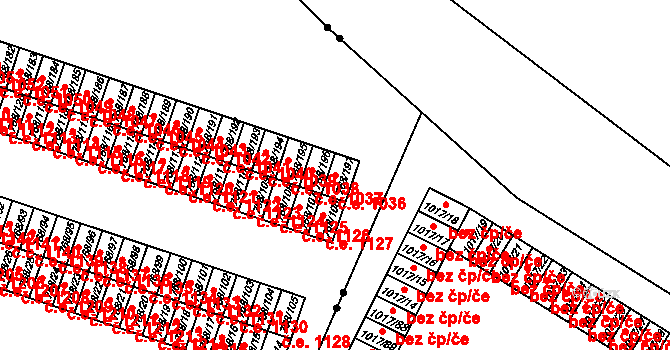 Pudlov 1036, Bohumín na parcele st. 768/197 v KÚ Pudlov, Katastrální mapa