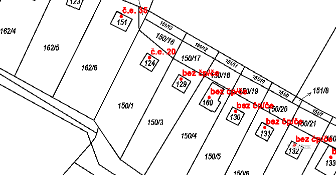 Bítouchov 45297665 na parcele st. 129 v KÚ Dalešice u Bakova nad Jizerou, Katastrální mapa
