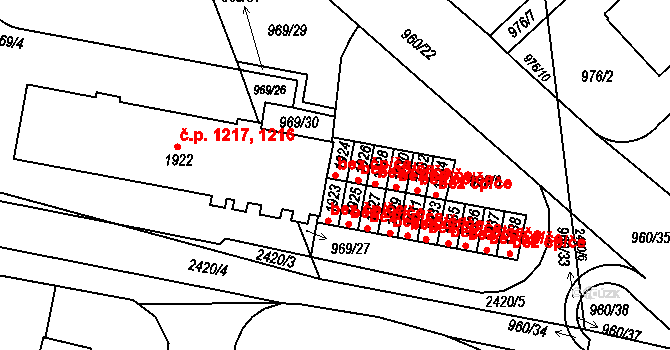 Ústí nad Orlicí 48532665 na parcele st. 1924 v KÚ Ústí nad Orlicí, Katastrální mapa