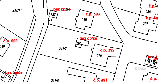 Herálec 103521666 na parcele st. 590 v KÚ Český Herálec, Katastrální mapa