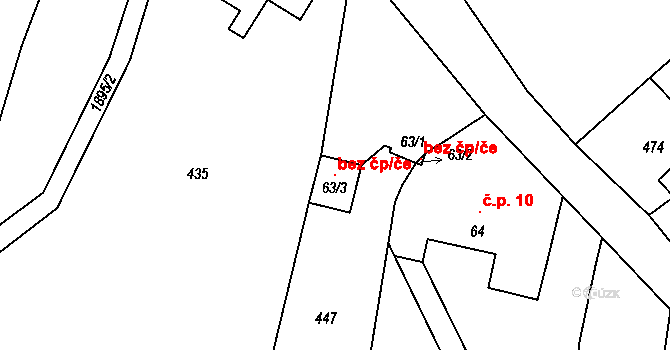 Bílý Potok 104470666 na parcele st. 63/3 v KÚ Bílý Potok pod Smrkem, Katastrální mapa