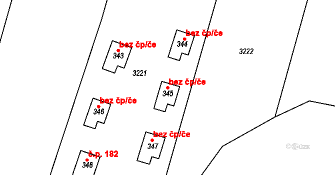 Skalice 107467666 na parcele st. 345 v KÚ Skalice nad Lužnicí, Katastrální mapa