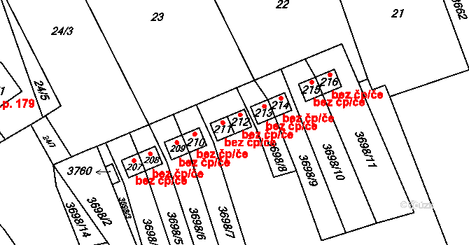 Chodský Újezd 38276666 na parcele st. 212 v KÚ Chodský Újezd, Katastrální mapa