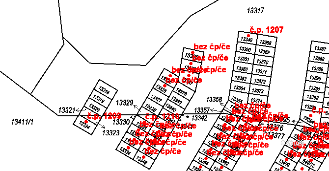 Plzeň 40057666 na parcele st. 13326 v KÚ Plzeň, Katastrální mapa