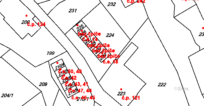 Rumburk 2-Horní Jindřichov 18, Rumburk na parcele st. 230 v KÚ Horní Jindřichov, Katastrální mapa