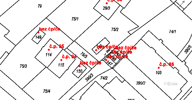 Litomyšl 48830666 na parcele st. 170 v KÚ Lány u Litomyšle, Katastrální mapa