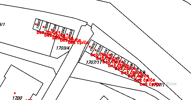 Semily 50084666 na parcele st. 1707/3 v KÚ Semily, Katastrální mapa
