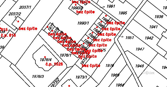 Duchcov 50171666 na parcele st. 1984 v KÚ Duchcov, Katastrální mapa