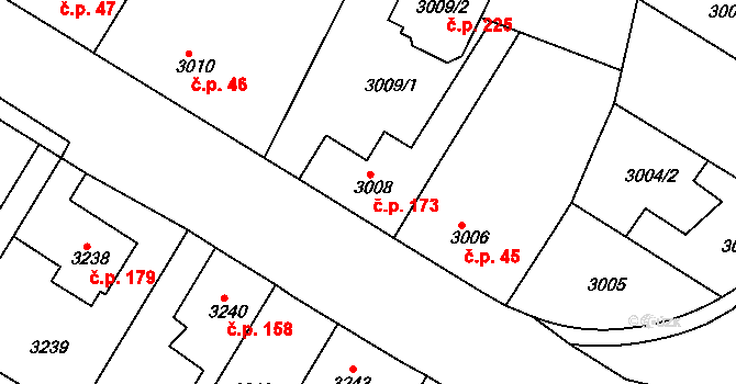 Karlov 173, Kutná Hora na parcele st. 3008 v KÚ Kutná Hora, Katastrální mapa