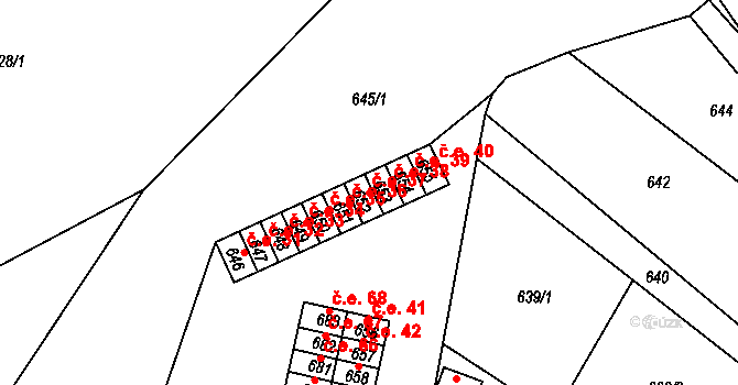 Miřetice u Klášterce nad Ohří 37, Klášterec nad Ohří na parcele st. 652 v KÚ Miřetice u Klášterce nad Ohří, Katastrální mapa
