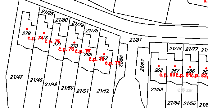 Rančířov 79 na parcele st. 262 v KÚ Rančířov, Katastrální mapa