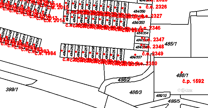Havířov 42230667 na parcele st. 484/260 v KÚ Bludovice, Katastrální mapa