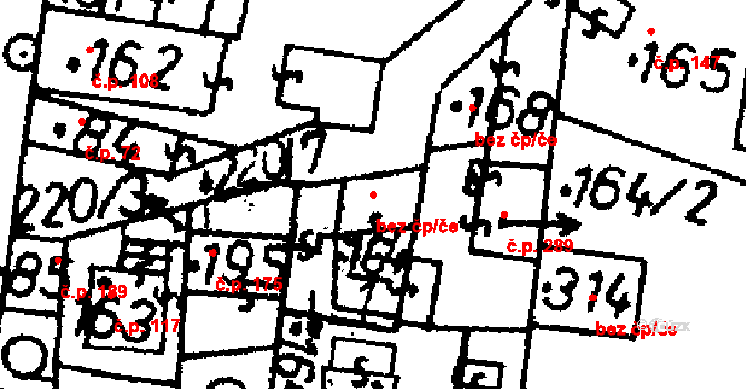 Bernartice 46182667 na parcele st. 164/1 v KÚ Bernartice u Milevska, Katastrální mapa