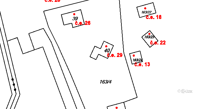 Sovoluská Lhota 29, Lipoltice na parcele st. 40 v KÚ Sovoluská Lhota, Katastrální mapa