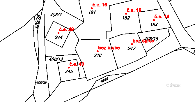 Hluboká u Borovan 52, Borovany, Katastrální mapa