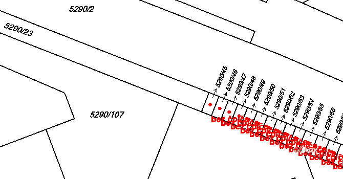 Přerov 43361668 na parcele st. 5290/41 v KÚ Přerov, Katastrální mapa