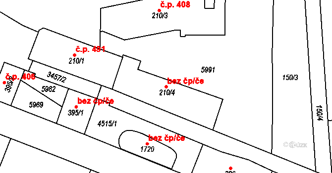 Hrušovany nad Jevišovkou 47498668 na parcele st. 210/4 v KÚ Hrušovany nad Jevišovkou, Katastrální mapa