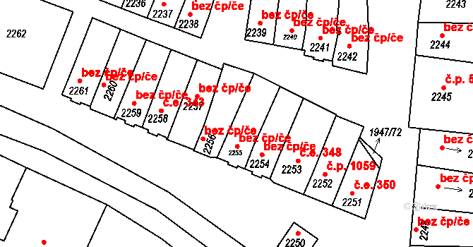 Mutěnice 48528668 na parcele st. 2255 v KÚ Mutěnice, Katastrální mapa