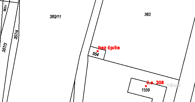 Brtnice 48534668 na parcele st. 554 v KÚ Brtnice, Katastrální mapa