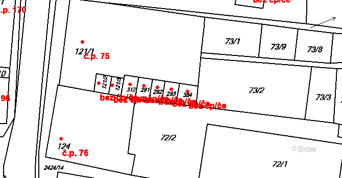 Ježov 49593668 na parcele st. 293 v KÚ Ježov, Katastrální mapa