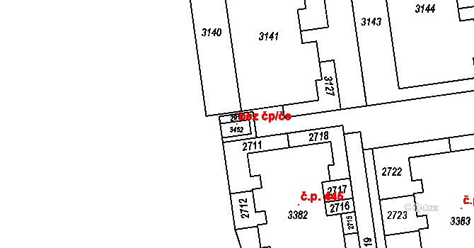 Plzeň 118526669 na parcele st. 3452 v KÚ Valcha, Katastrální mapa