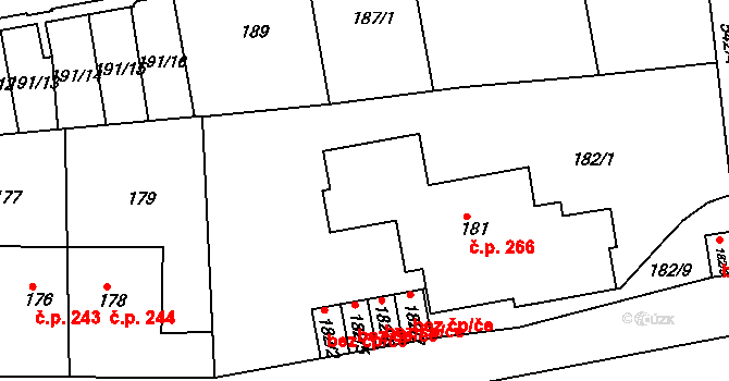 Radlice 267, Praha, Katastrální mapa
