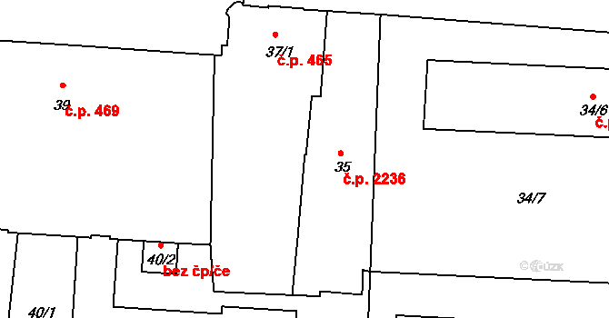 Varnsdorf 2236 na parcele st. 35 v KÚ Varnsdorf, Katastrální mapa