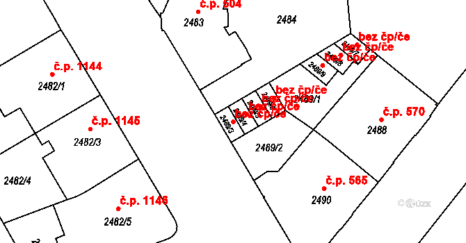 Opava 38093669 na parcele st. 2489/3 v KÚ Opava-Předměstí, Katastrální mapa