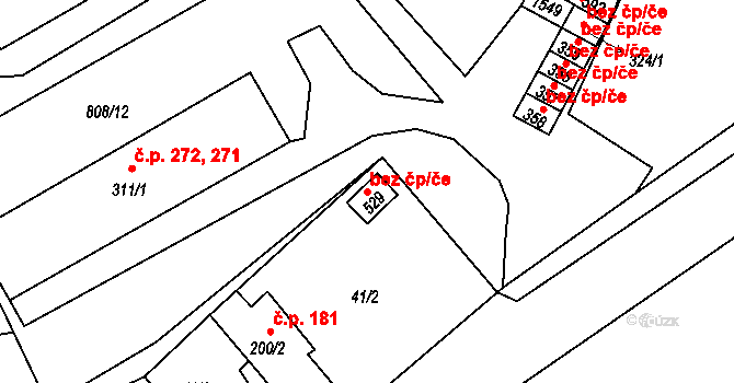 Lhenice 39916669 na parcele st. 529 v KÚ Lhenice, Katastrální mapa