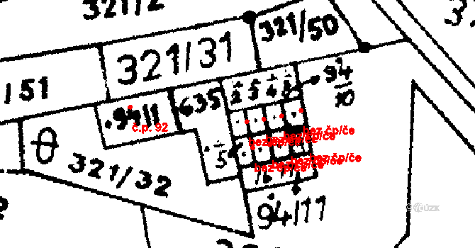 Ohníč 45140669 na parcele st. 94/2 v KÚ Křemýž, Katastrální mapa