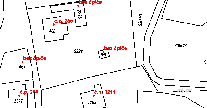 Rožnov pod Radhoštěm 45678669 na parcele st. 1082 v KÚ Rožnov pod Radhoštěm, Katastrální mapa