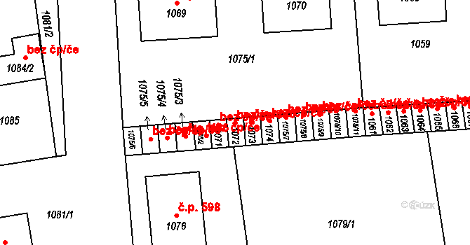 Velké Opatovice 47819669 na parcele st. 1072 v KÚ Velké Opatovice, Katastrální mapa