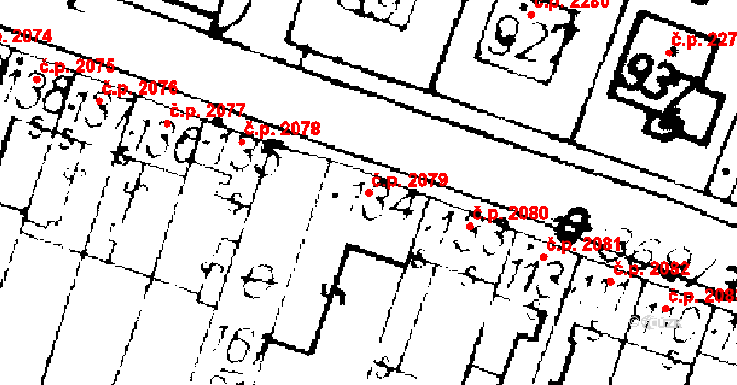 Podlusky 2079, Roudnice nad Labem na parcele st. 134 v KÚ Podlusky, Katastrální mapa