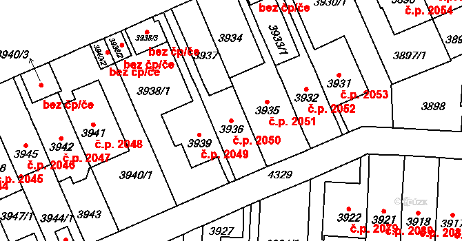 Vinohrady 2050, Praha na parcele st. 3936 v KÚ Vinohrady, Katastrální mapa