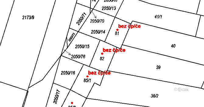 Blatnička 38894670 na parcele st. 82 v KÚ Blatnička, Katastrální mapa