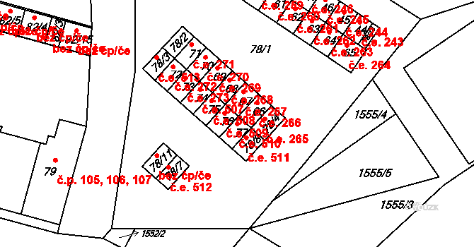Klášterec nad Ohří 42399670 na parcele st. 77 v KÚ Miřetice u Klášterce nad Ohří, Katastrální mapa