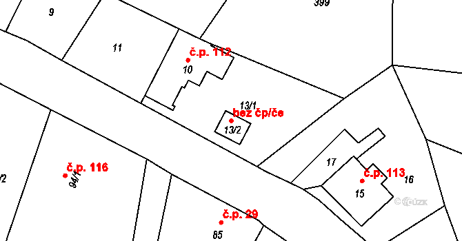 Bohumín 43105670 na parcele st. 13/2 v KÚ Kopytov, Katastrální mapa