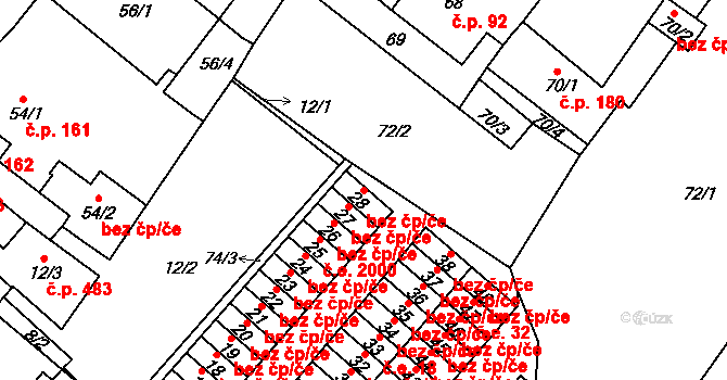 Teplice 45136670 na parcele st. 28 v KÚ Sobědruhy, Katastrální mapa