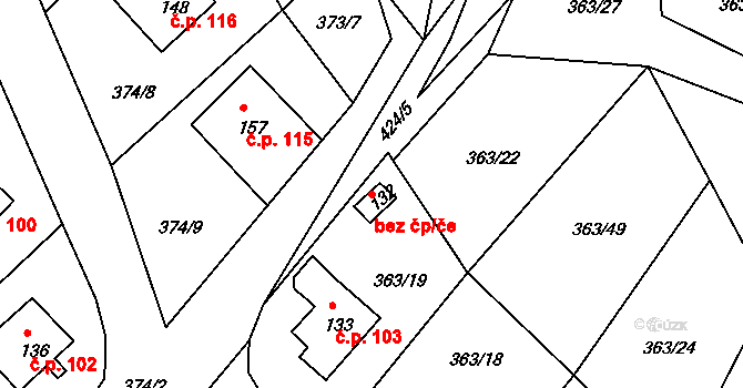 Merklín 45831670 na parcele st. 132 v KÚ Merklín u Karlových Var, Katastrální mapa