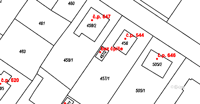 Nový Bor 45929670 na parcele st. 457/2 v KÚ Arnultovice u Nového Boru, Katastrální mapa