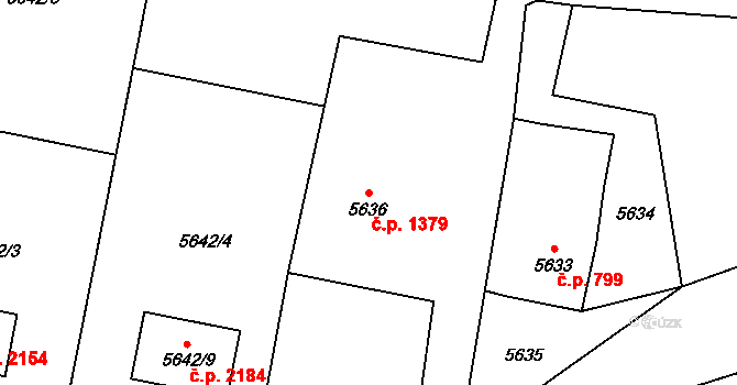 Rychvald 1379 na parcele st. 5636 v KÚ Rychvald, Katastrální mapa