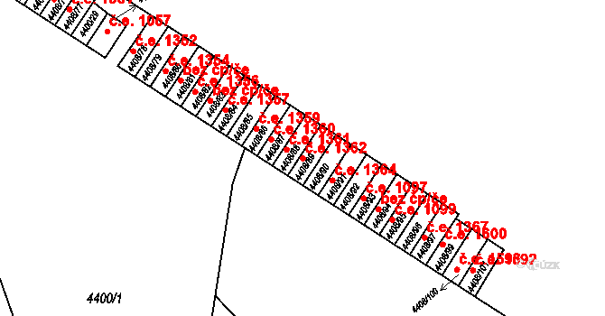 Znojmo 1362 na parcele st. 4408/89 v KÚ Znojmo-město, Katastrální mapa