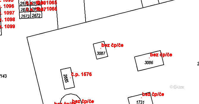 Lipník nad Bečvou 43174671 na parcele st. 3087 v KÚ Lipník nad Bečvou, Katastrální mapa