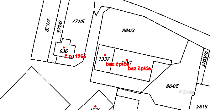 Třebechovice pod Orebem 46623671 na parcele st. 1337 v KÚ Třebechovice pod Orebem, Katastrální mapa