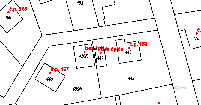 Olešná 46982671 na parcele st. 447 v KÚ Olešná u Hořovic, Katastrální mapa