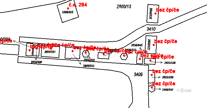 Doksy 48055671 na parcele st. 2600/334 v KÚ Doksy u Máchova jezera, Katastrální mapa