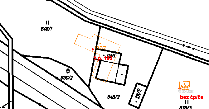 Lopeník 160 na parcele st. 131/1 v KÚ Lopeník, Katastrální mapa