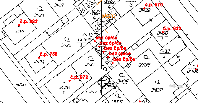Poděbrady 48515671 na parcele st. 3426/3 v KÚ Poděbrady, Katastrální mapa