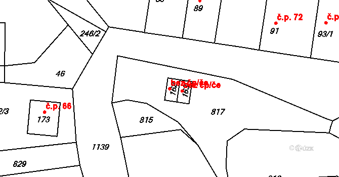 Hořešovice 49082671 na parcele st. 162 v KÚ Hořešovice, Katastrální mapa