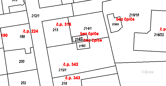 Dolní Rychnov 107126672 na parcele st. 215/2 v KÚ Dolní Rychnov, Katastrální mapa